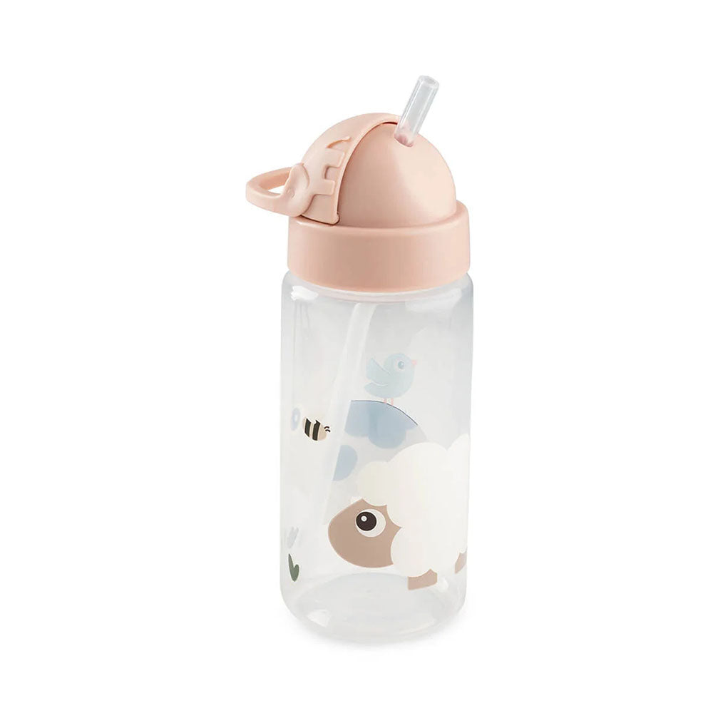 Botella con Bombilla Tiny Farm 350ml - Rosa