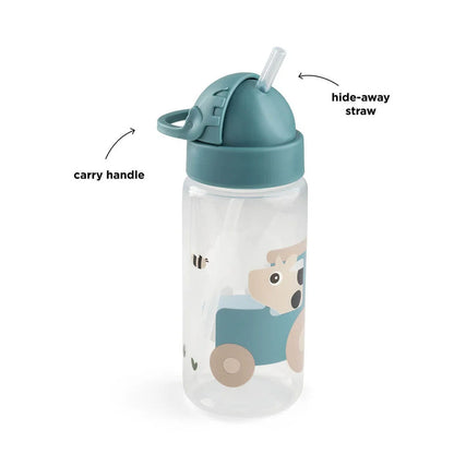Botella con Bombilla Tiny Farm 350ml - Azul