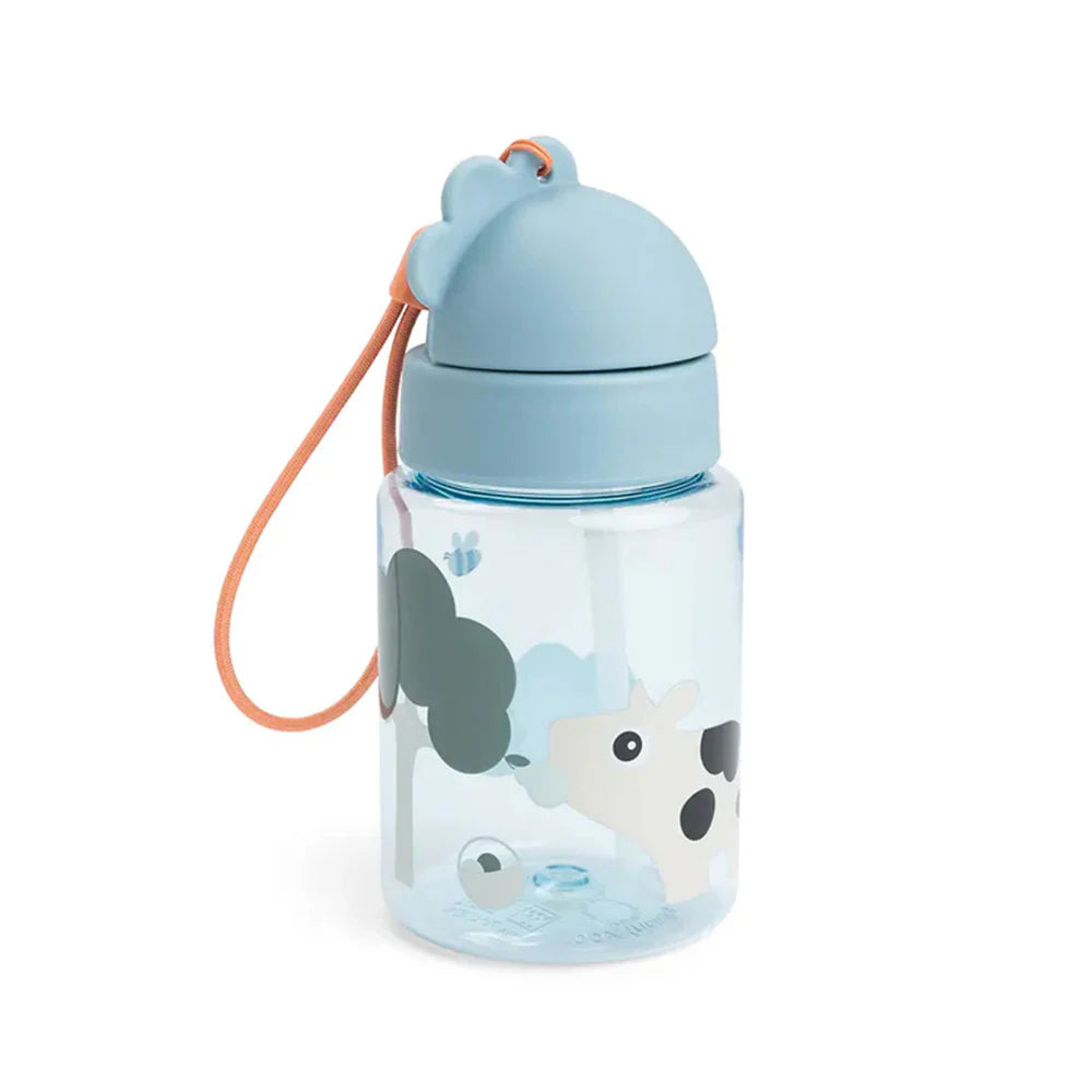 Botella con Bombilla - Tiny Farm - Azul | Done by deer