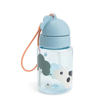 Botella con Bombilla - Tiny Farm - Azul | Done by deer