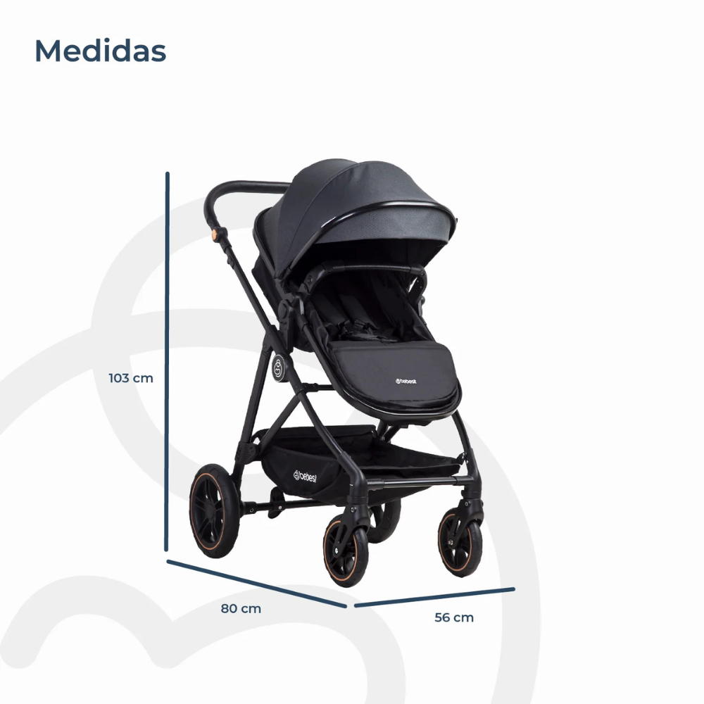 Coche Cuna Paseo Street - Gris | Bebesit