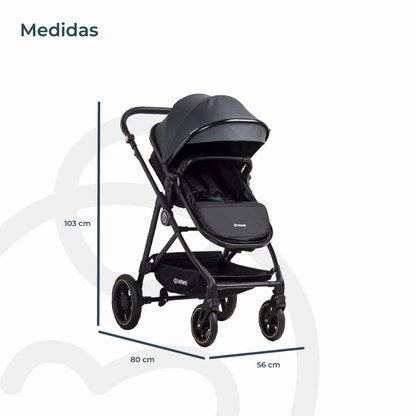 Coche Cuna Paseo Street - Gris | Bebesit