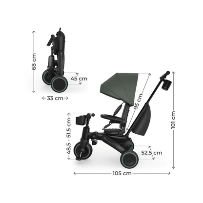 Triciclo Multifuncional 6 en 1  Jazz 3 - Green | Kinderkraft