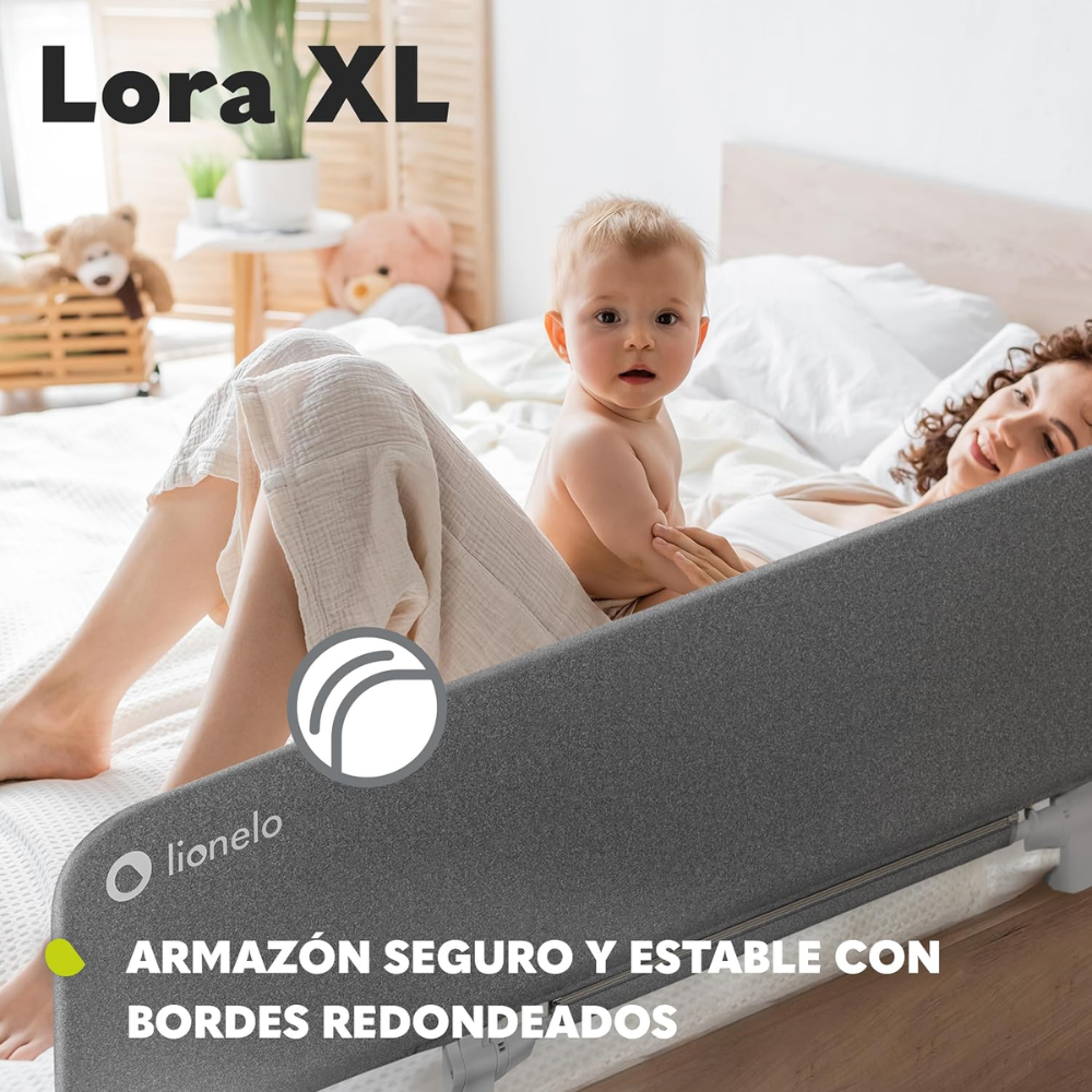 Baranda para Cama Lora XL - Grey Stone | Lionelo