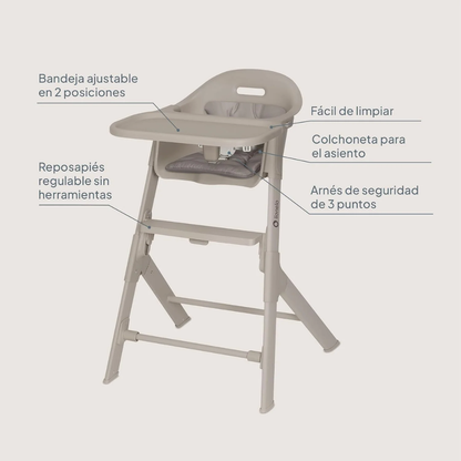 Silla de Comer Beny - Beige Taupe | Lionelo