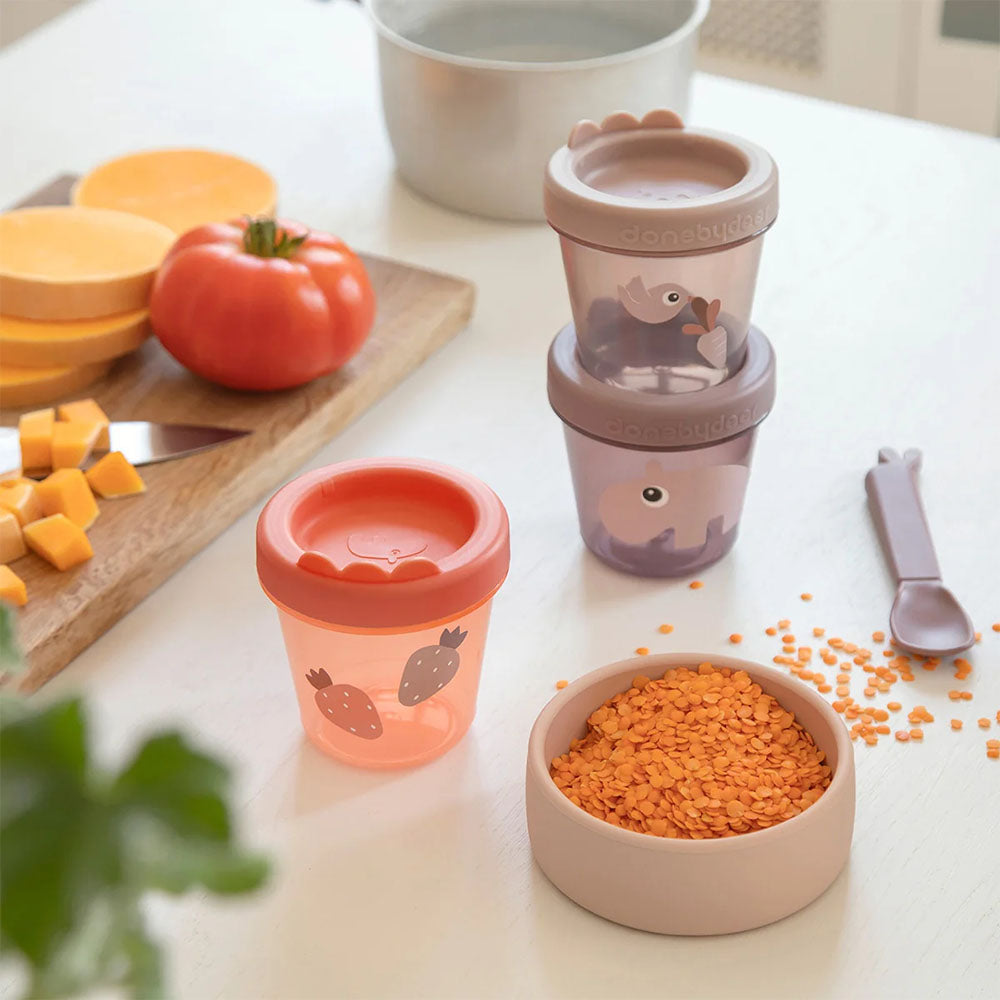Set de 3 Contenedores para Comida de Bebé Ozzo - Rosa