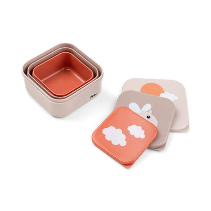 Set 3 Cajas para Snack Nube - Beige/Rosa