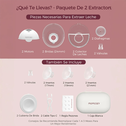 Extractor de Leche Materna Doble M5 Smart | MomCozy