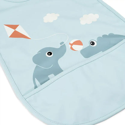 Babero con Velcro Playground - Azul