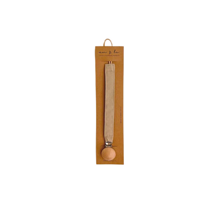 Linen Pacifier Holder - Beige