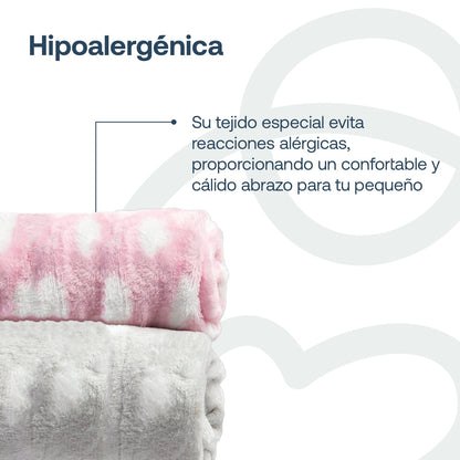 Pack 2 Mantas Hipoalergénicas - Rosado y Gris | Bebesit