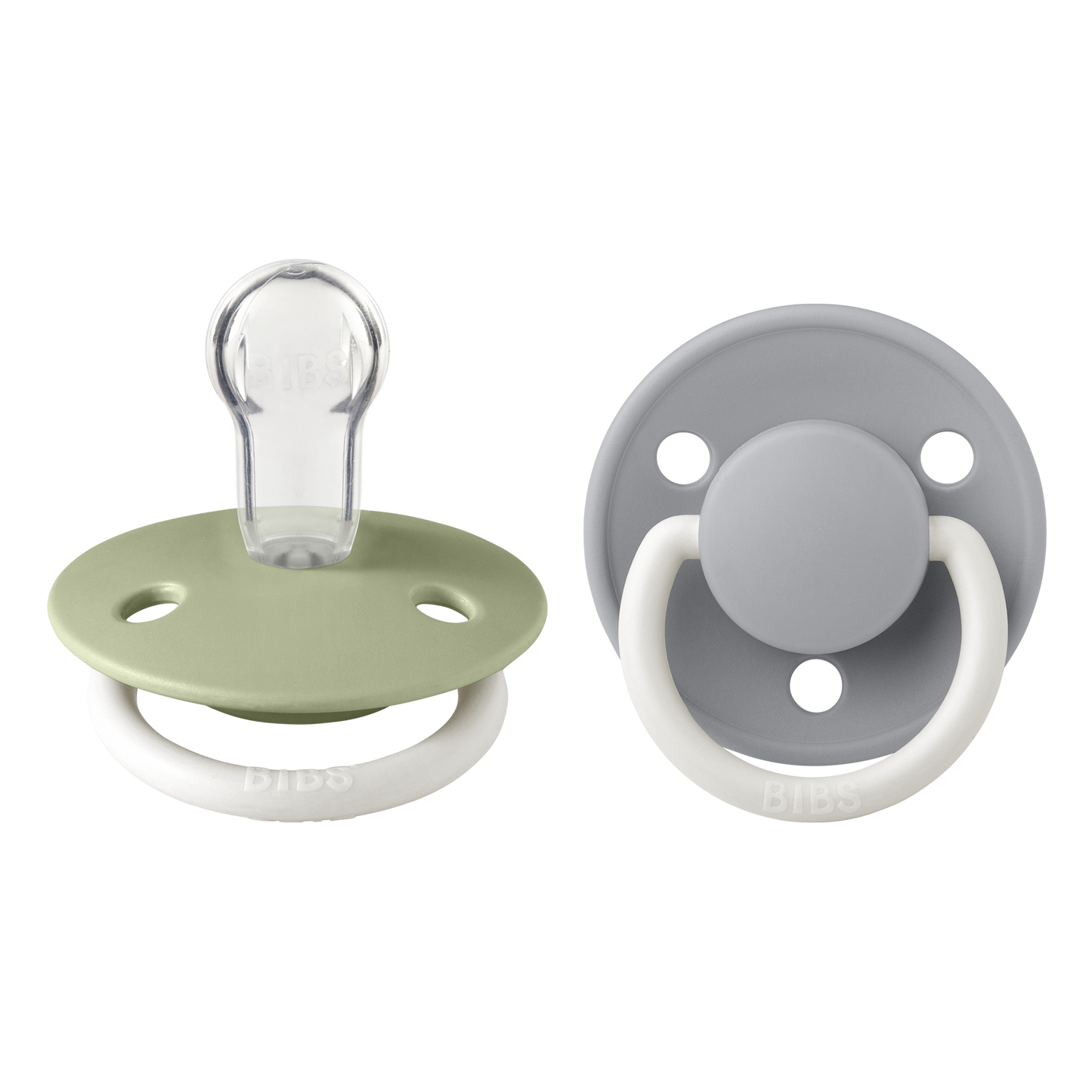 Pack de 2 Chupetes De Lux - Sage & Cloud Glow in the Dark | BIBS