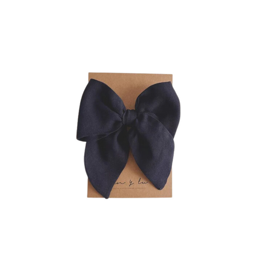 Sofy Large Bow - Navy Blue