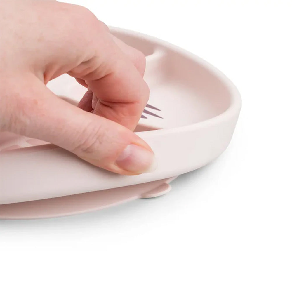 Plato con Compartimentos y Ventosa Playground - Rosa