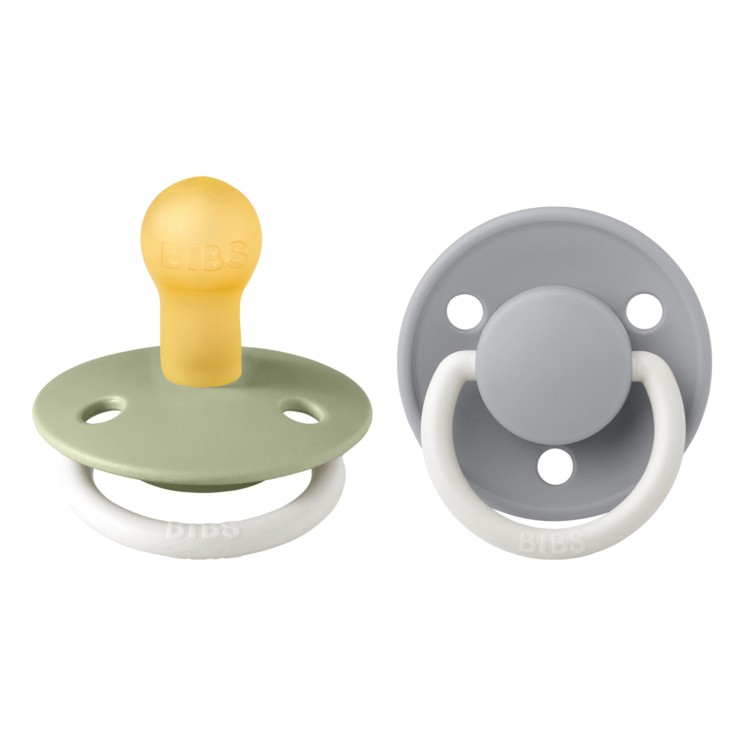 Pack de 2 Chupetes De Lux - Sage & Cloud Glow in the Dark | BIBS