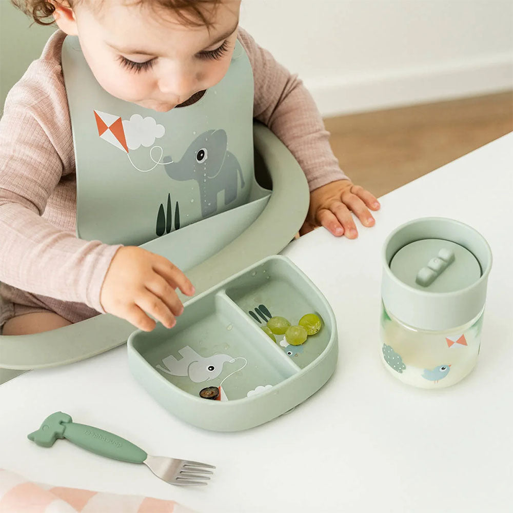 Bowl con Compartimentos Stick & Stay Playground - Verde
