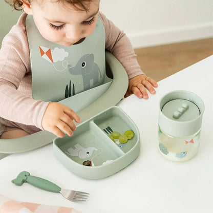 Bowl con Compartimentos Stick & Stay Playground - Verde