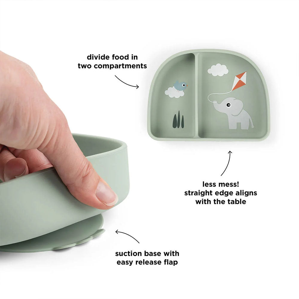 Bowl con Compartimentos Stick & Stay Playground - Verde