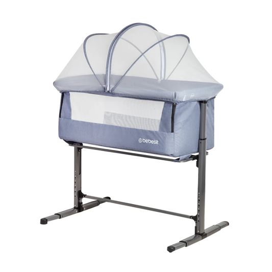 Cuna Colecho MySide LX con Mosquitero  - Azul | Bebesit