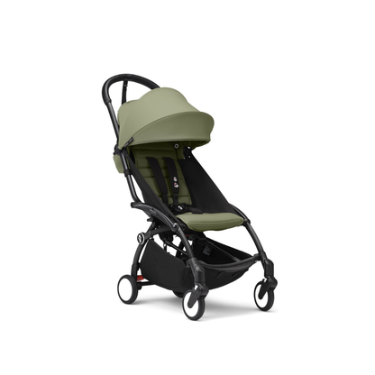 Coche Completo Stokke® YOYO³ – Chasis Negro + Asiento 6+ Oliva | YOYO by Stokke