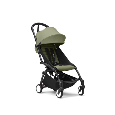Coche Completo Stokke® YOYO³ – Chasis Negro + Asiento 6+ Oliva | YOYO by Stokke