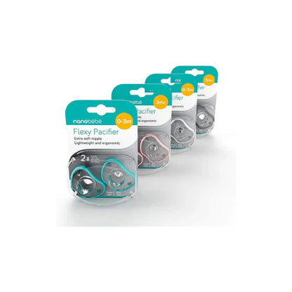Pack of Flexy Pacifiers Grey – Mamás Mateas