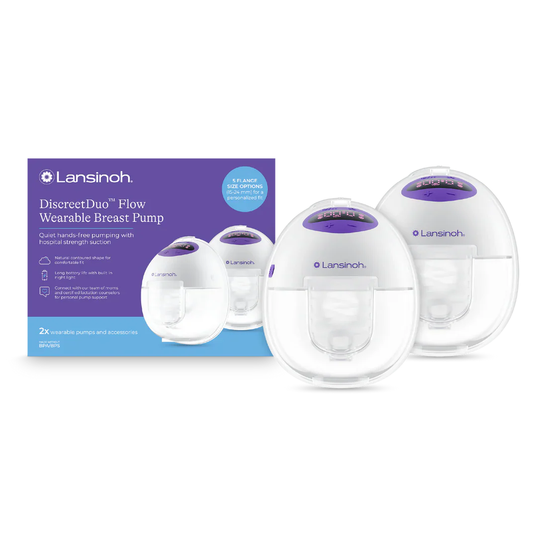 Extractor Eléctrico Portátil DiscreetDúo Flow | Lansinoh