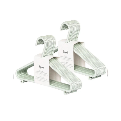 Set de 30 Colgadores Ecológicos para Ropa de Bebés y Niños - Verde | 3 Sprouts