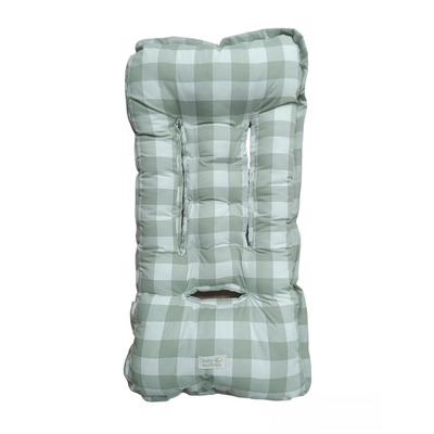 Car Cushion - Cotton - Green Vichy