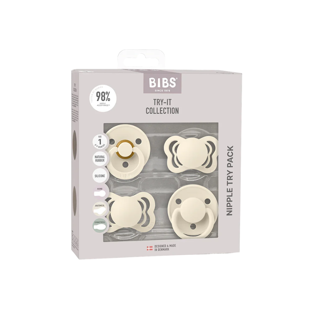 Set de Chupetes Colección Try-It - Ivory | BIBS