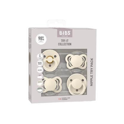 Set de Chupetes Colección Try-It - Ivory | BIBS