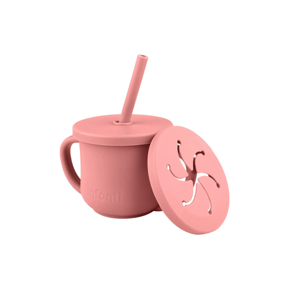 Vaso 2 En 1 Con Asas - Rojo | Infanti