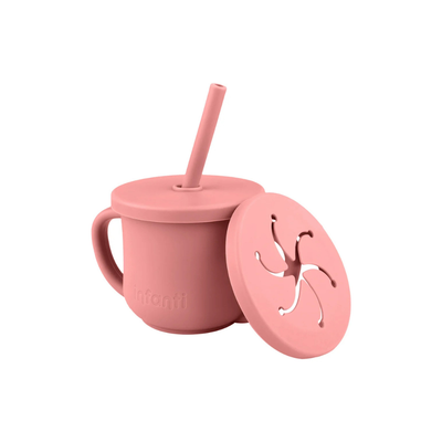 Vaso 2 En 1 Con Asas - Rojo | Infanti