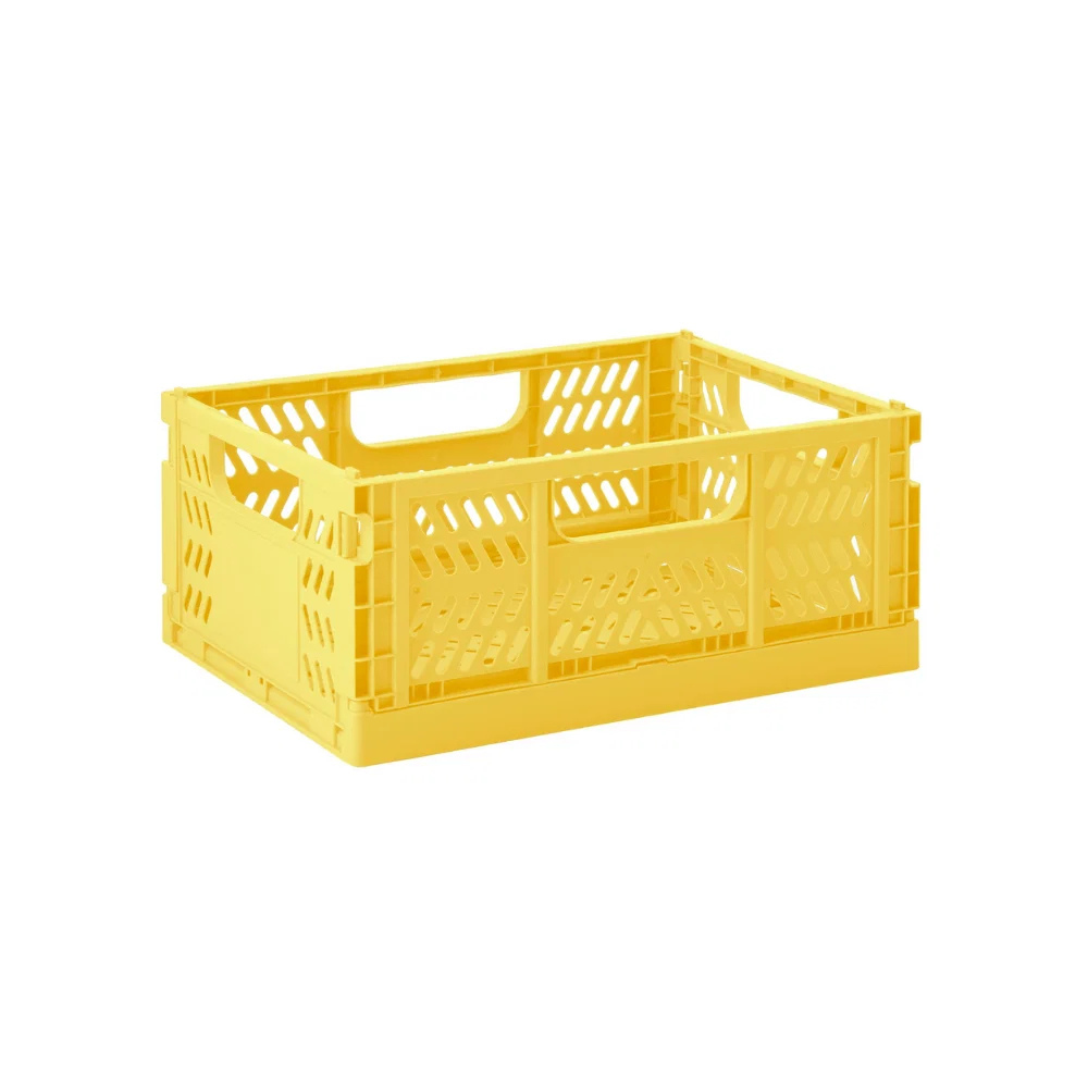 Caja Plegable Moderna - Mediana - Amarillo | 3 Sprouts