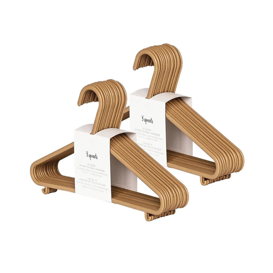 Set de 30 Colgadores Ecológicos para Ropa de Bebés y Niños - Caramelo | 3 Sprouts