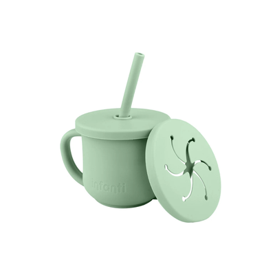 Vaso 2 En 1 Con Asas - Verde | Infanti