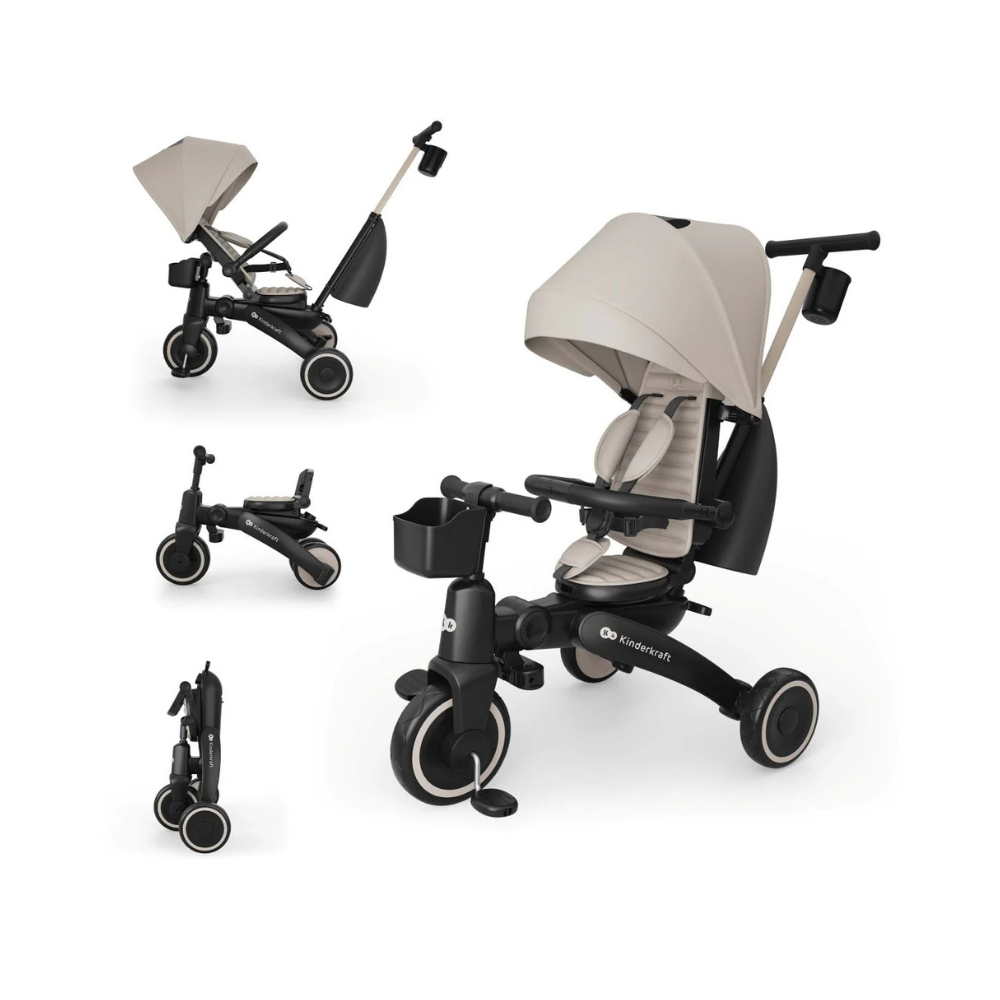Triciclo Multifuncional 6 en 1  Jazz 3 - Beige | Kinderkraft