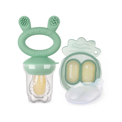 Food Teether Pack + 2 Mini Ice Cream Molds - Pea Green