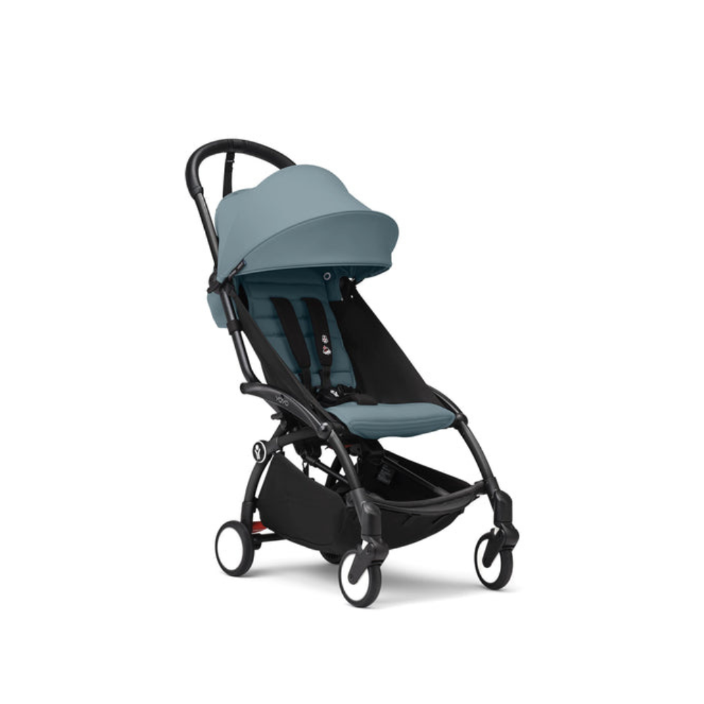 Coche Completo Stokke® YOYO³ – Chasis Negro + Asiento 6+ - Aqua | YOYO by Stokke