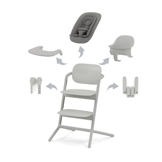 Silla de Comer Evolutiva Lemo - 4 en 1 - Suede Grey | CYBEX