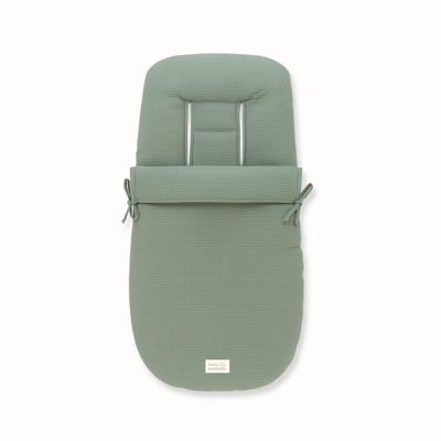 Saco para Coche - Algodón y Lino - Verde Waffle | Baby Mattress