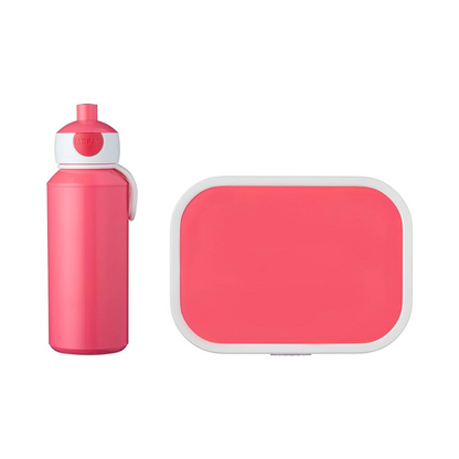 Lunch Box + Pop-Up Bottle Set - Pink