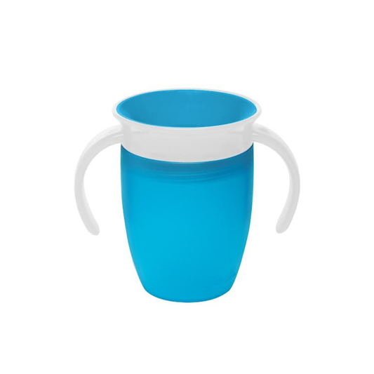 Vaso Antiderrame Miracle 360° con Asas - Celeste | Munchkin
