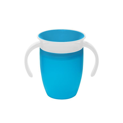 Vaso Antiderrame Miracle 360° con Asas - Celeste | Munchkin