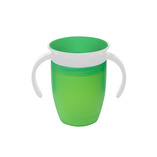 Vaso Antiderrame Miracle 360° con Asas - Verde | Munchkin