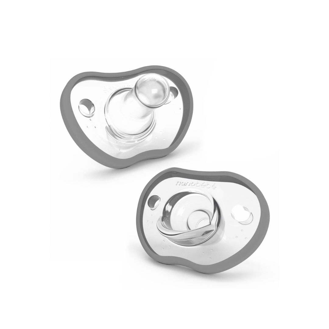 Pack of 2 Flexy Pacifiers - Grey