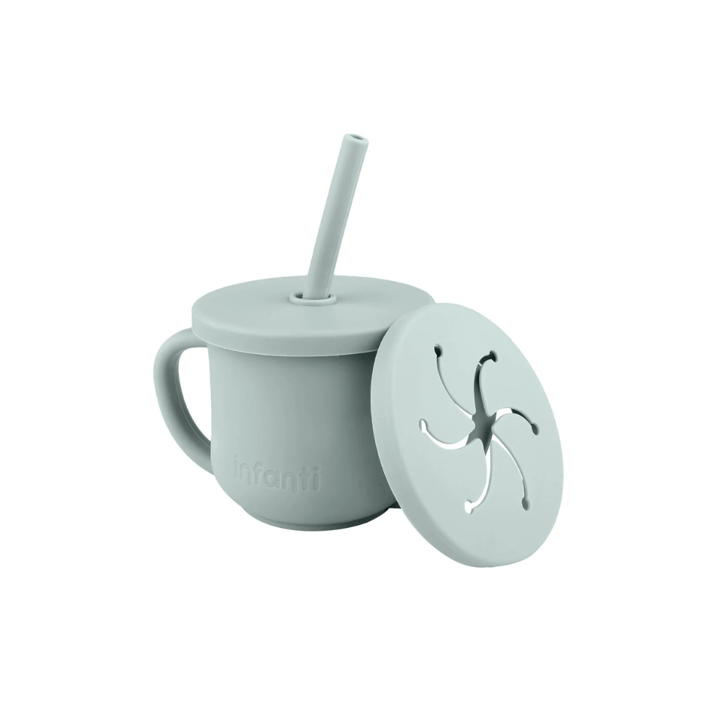 Vaso 2 En 1 Con Asas - Azul | Infanti