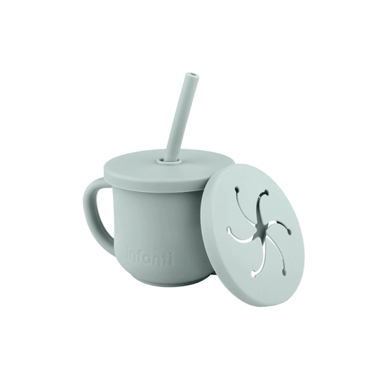 Vaso 2 En 1 Con Asas - Azul | Infanti