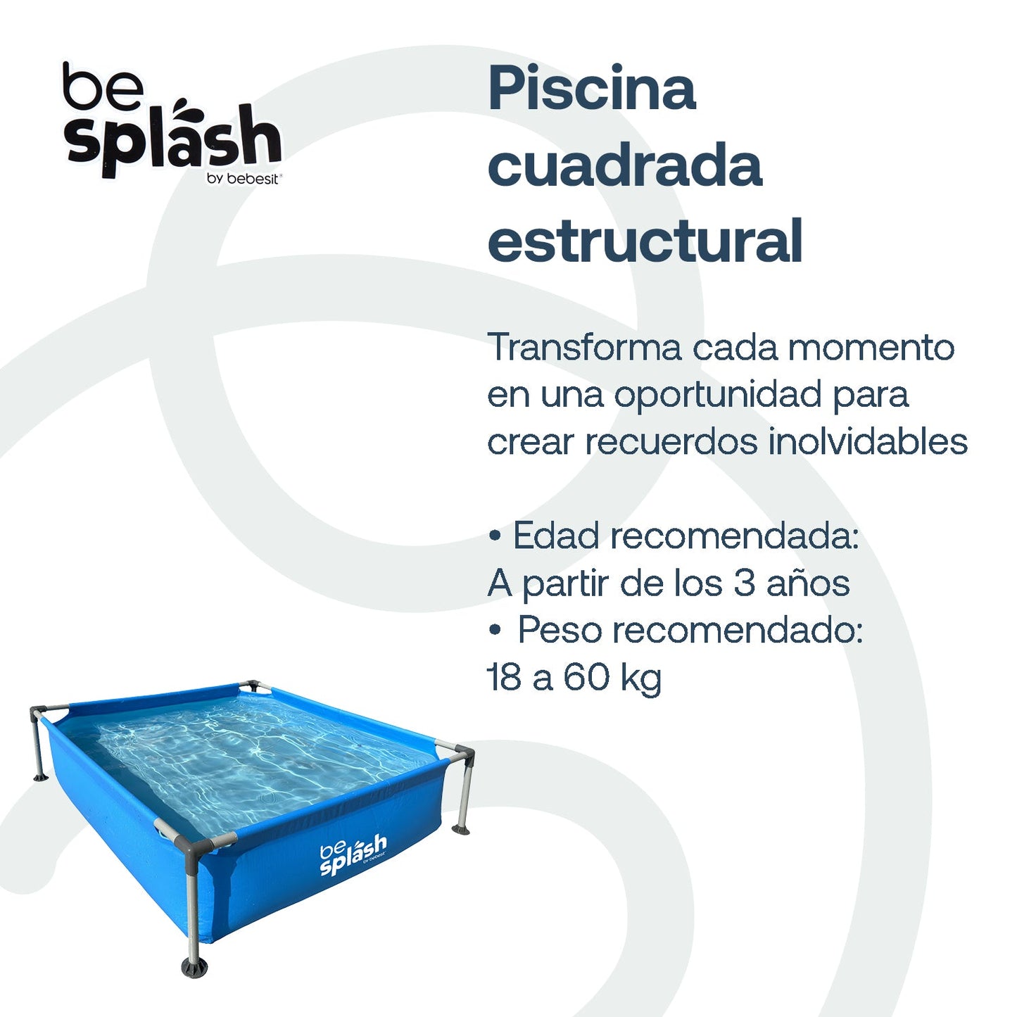 Piscina Estructural infantil de Bebé Be Splash | Bebesit