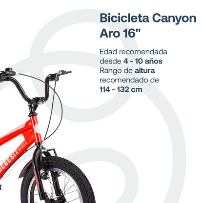 Bicicleta Infantil Canyon - Aro 16 - Rojo | Bebesit